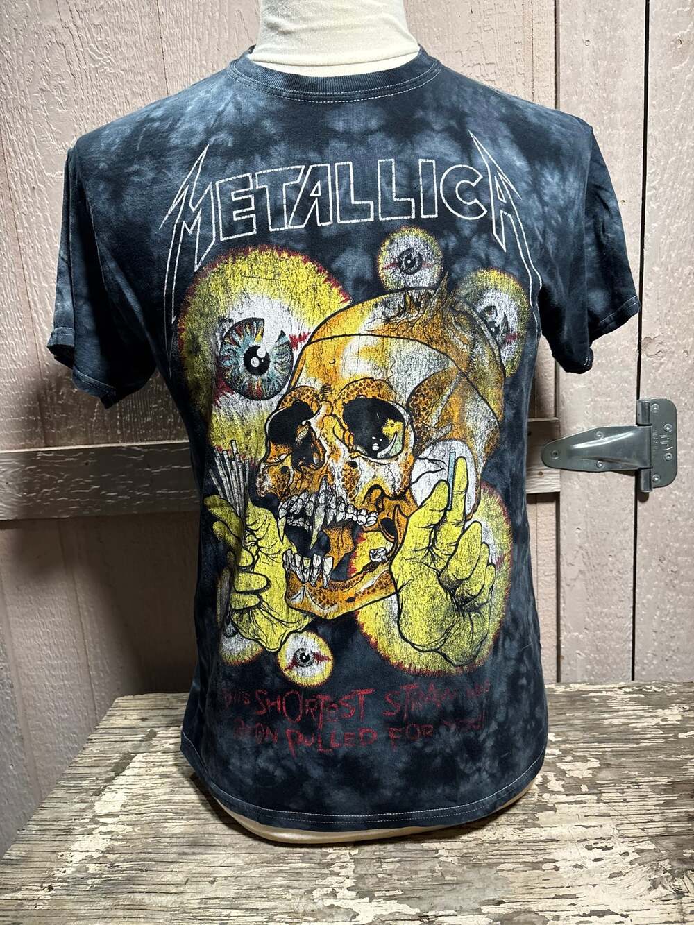 Metallica Black Acid Wash T-Shirt Size Medium Official Pushead Tee NEW Unworn